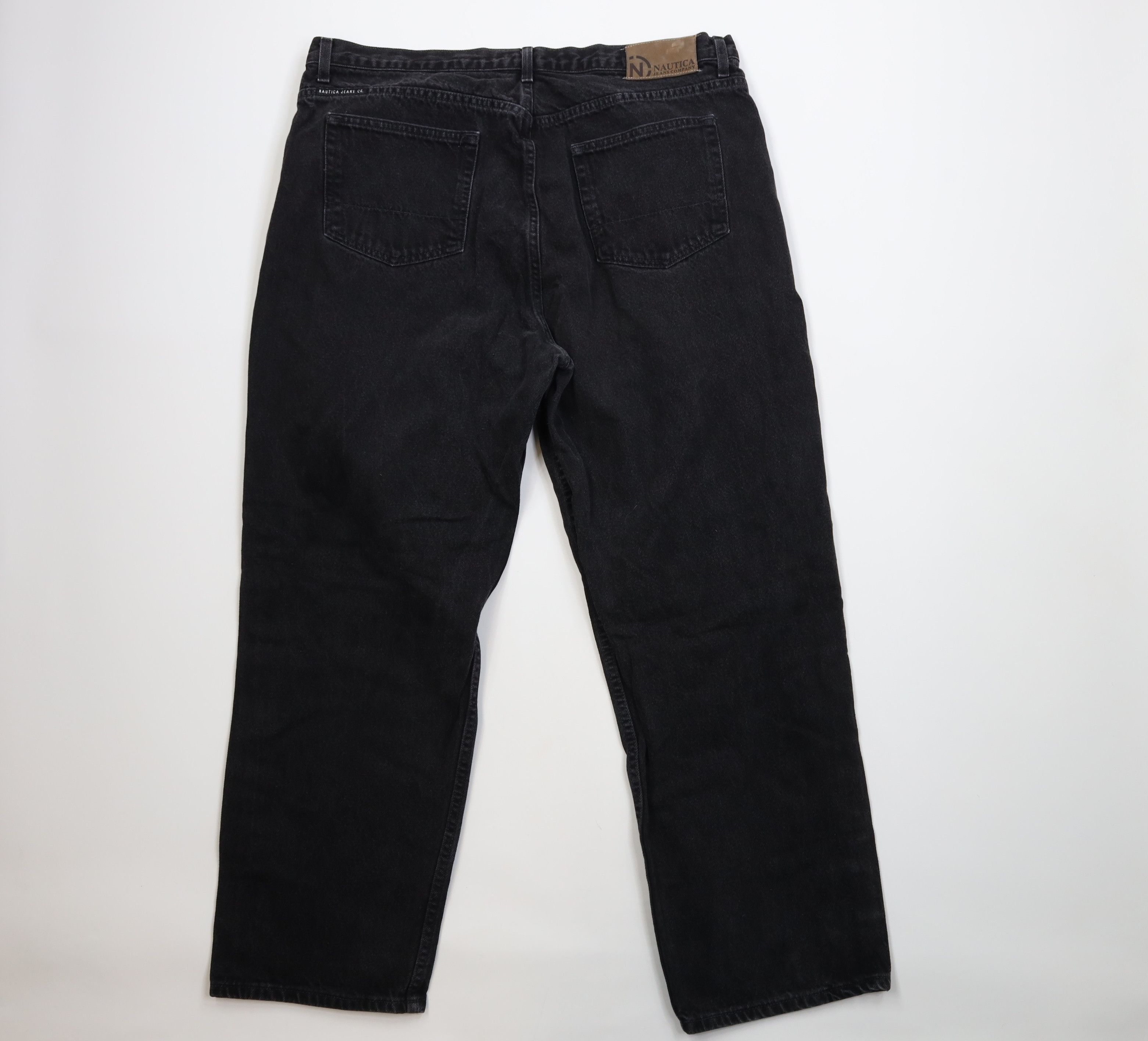 Nautica Vintage 90s Nautica Baggy Fit Wide Leg Denim Jeans Black Size US 42 / EU 58 - 10 Thumbnail