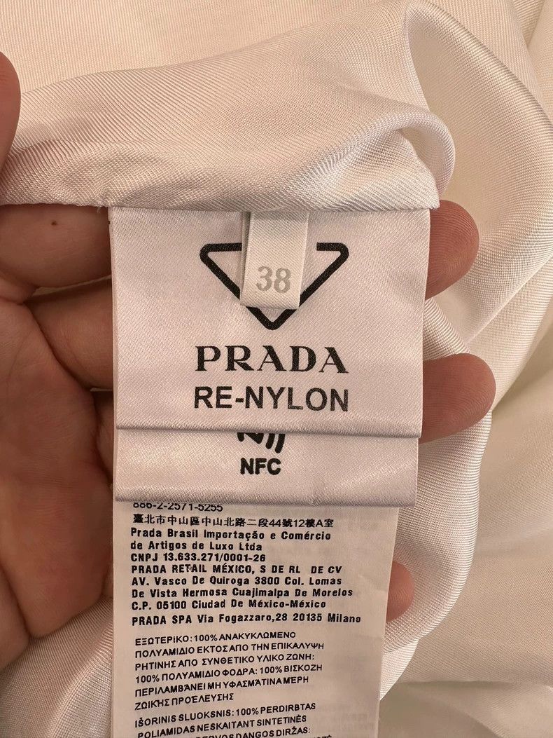 Prada Prada Logo triangle beige white vest dress 2501-Nextarrow Size XS / US 0-2 / IT 36-38 - 6 Thumbnail