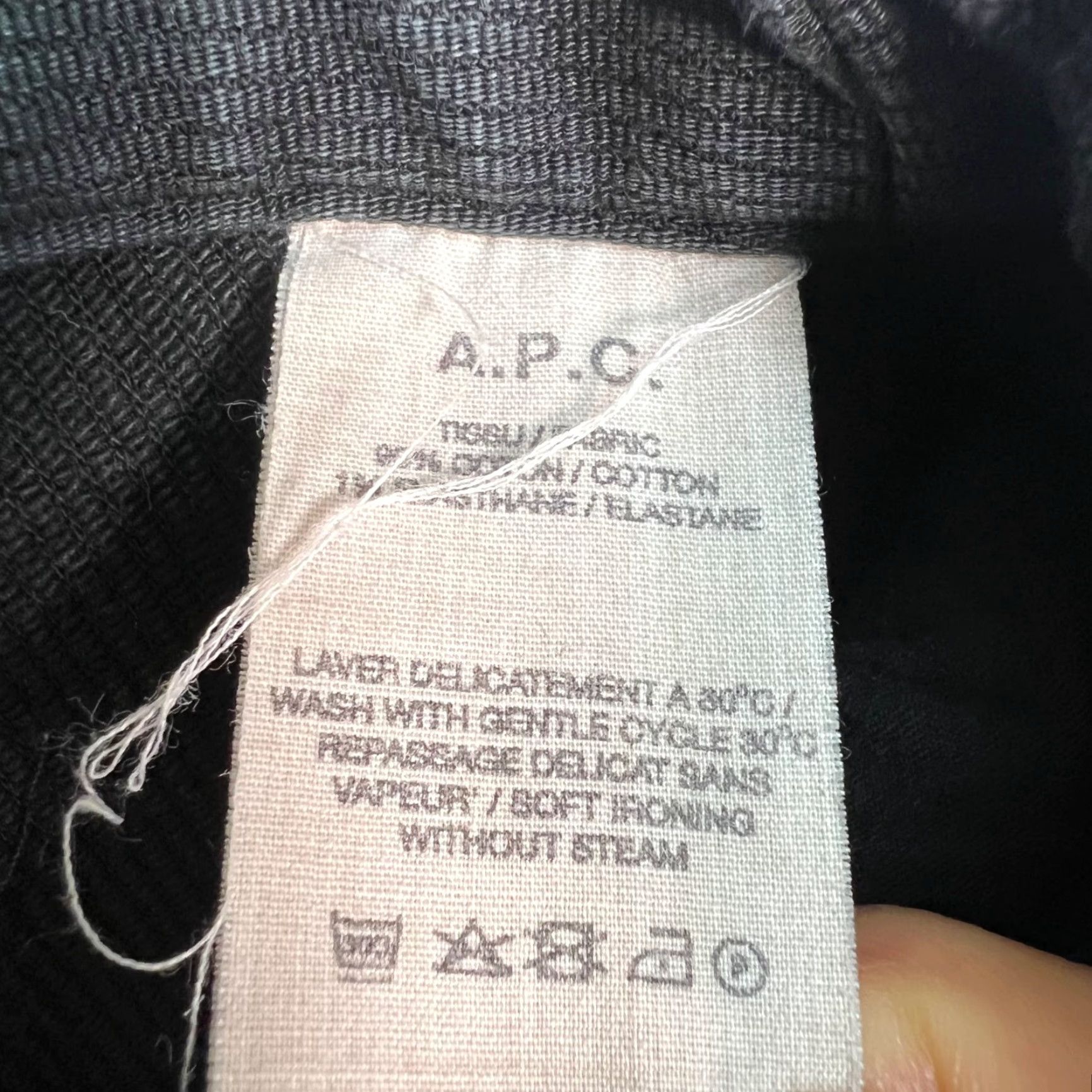 A.P.C. A.P.C. Womens 36 Black Textured Cotton Cropped Straight-Leg Pants Size 25" / US 0 / IT 36 - 4 Thumbnail