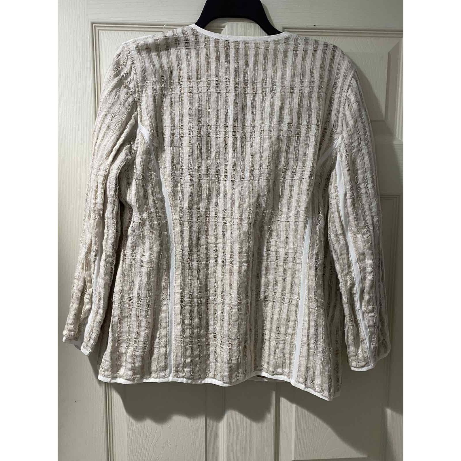 & Other Stories Chico's 100% Linen Snap Lightweight Jacket Sz L A001841 Size L / US 10 / IT 46 - 8 Thumbnail