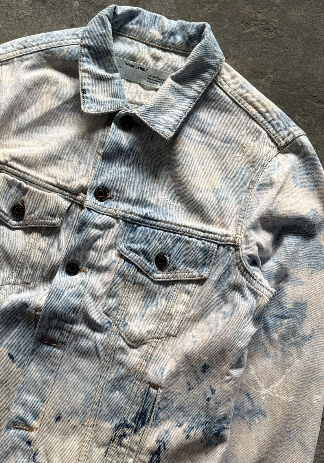 Off-White Off White - Extreme bleached denim jacket Size US M / EU 48-50 / 2 - 11 Thumbnail