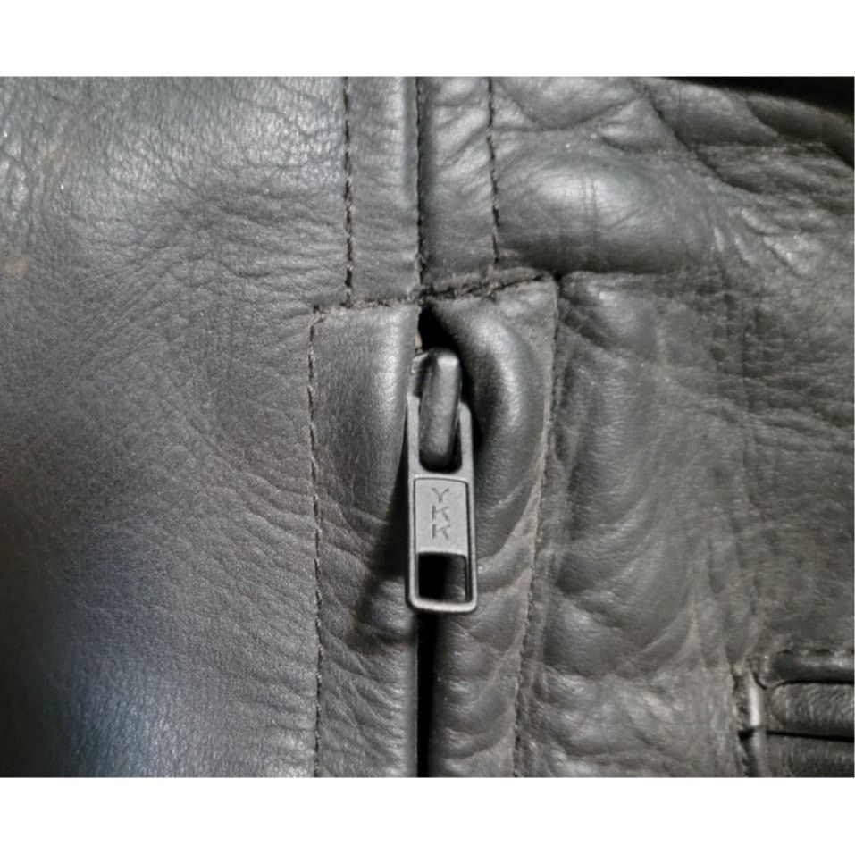 Other Men's Black Genuine Leather Motorcycle Biker Jacket Size 40 Size US M / EU 48-50 / 2 - 5 Thumbnail