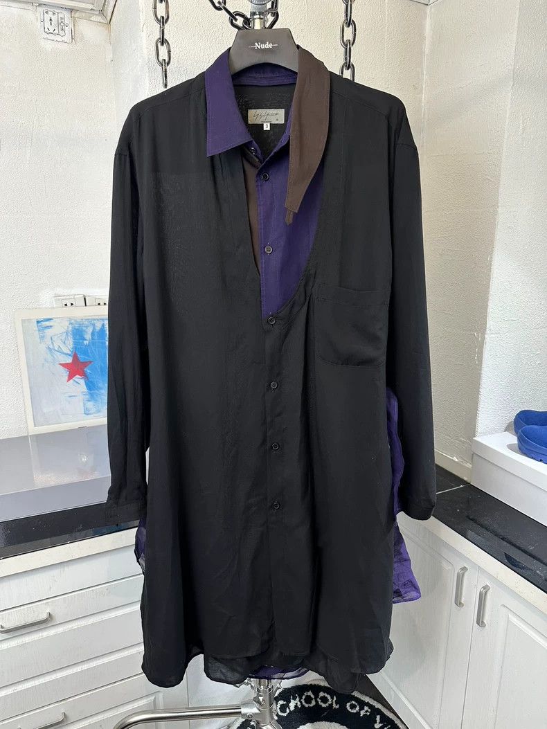 Yohji Yamamoto yohji yamamoto 19SS Paneled Long Shirt 2502-Nextarrow Size US L / EU 52-54 / 3 - 2 Thumbnail