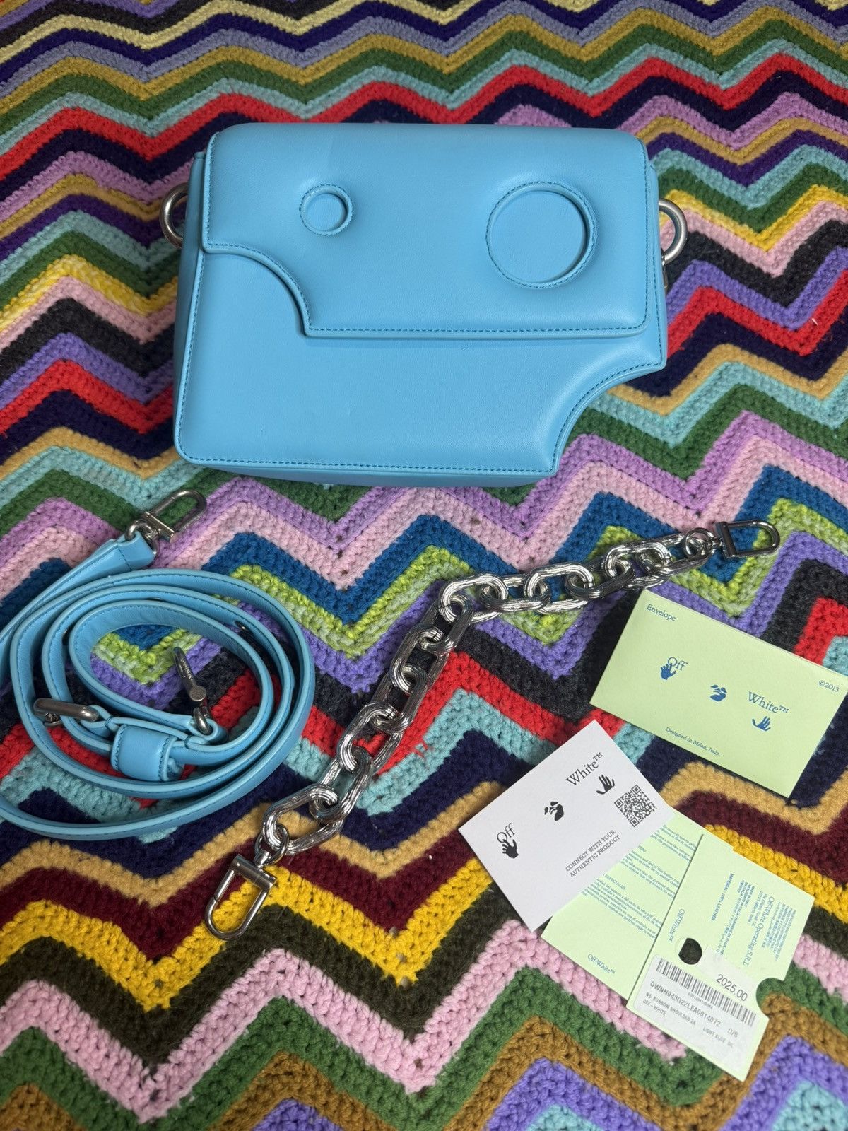 Off-White Off-White Blue Burrow Shoulder Bag 22 23 24 Virgil Abloh Size ONE SIZE - 2 Thumbnail
