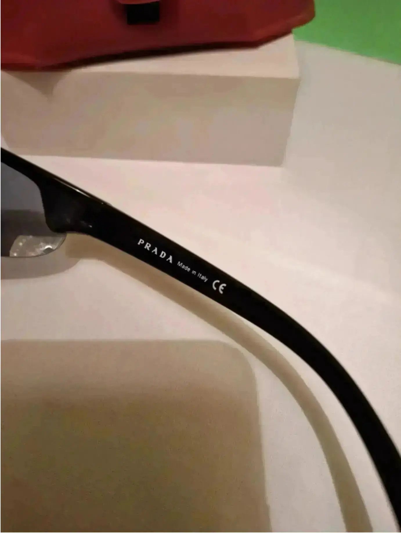 Prada × Vintage PRADA Sunglasses Sport Wrap Shield Mask Red Tab Size ONE SIZE - 3 Thumbnail
