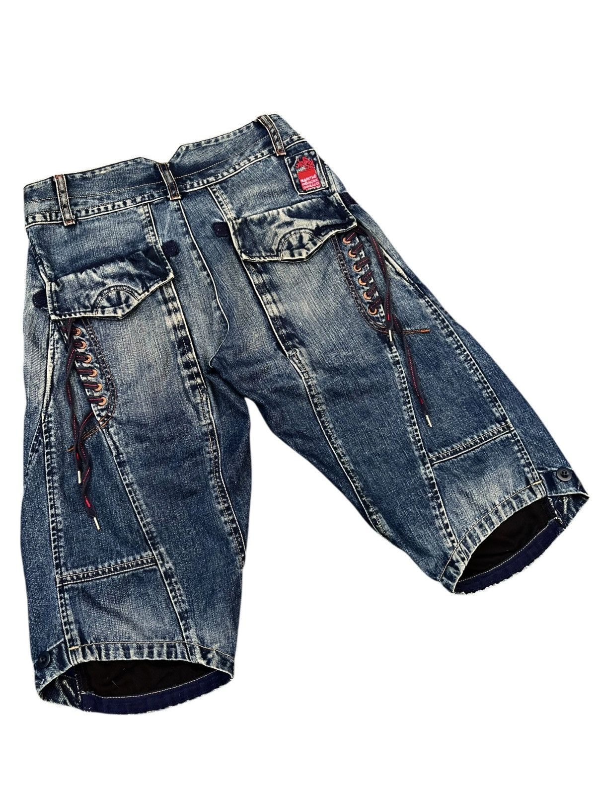 Marithe + Francois Girbaud 2000s Marithe Francois Girbaud Denim Short Size US 33 - 2 Thumbnail