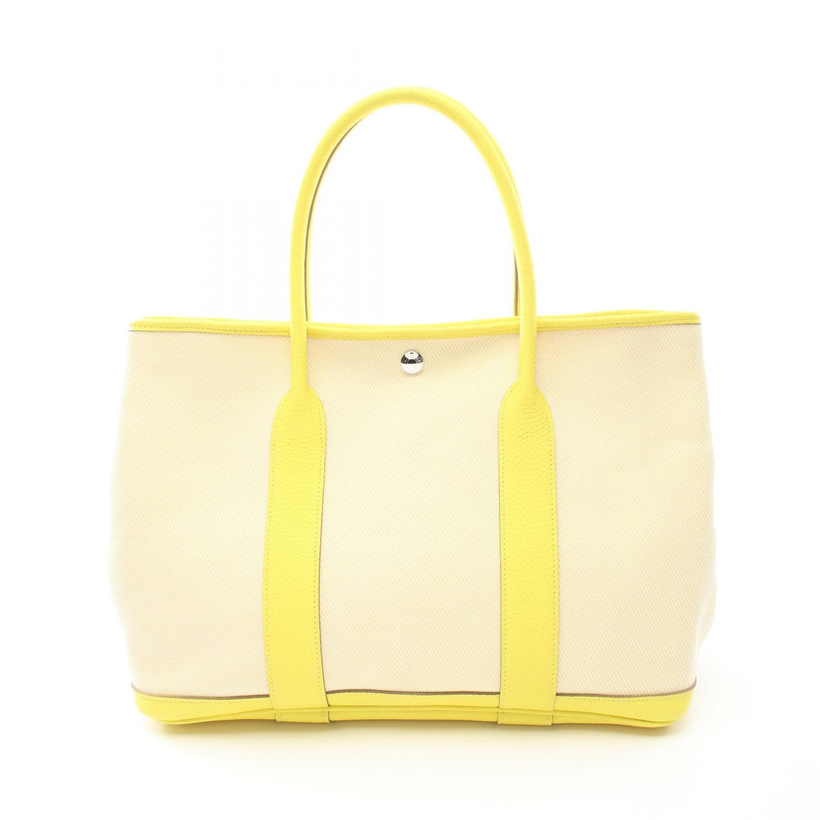 Hermes Hermes Garden Party Pm Negonda Tote Bag Leather Tote Bag Stamp Z (2021) in Yellow, Women's