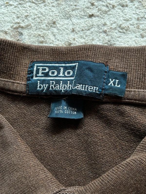 Polo Ralph Lauren Polo Ralph Lauren Vintage 2000s Brown Polo Shirt Pocket Size US XL / EU 56 / 4 - 4 Thumbnail