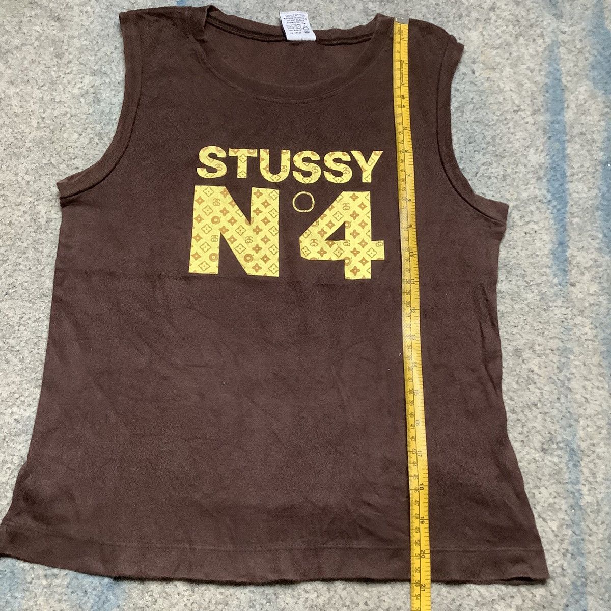 Stussy × Vintage Vintage 90s Stussy No 4 Tank Tops/ Short Sleeve T Shirt Size US M / EU 48-50 / 2 - 10 Thumbnail