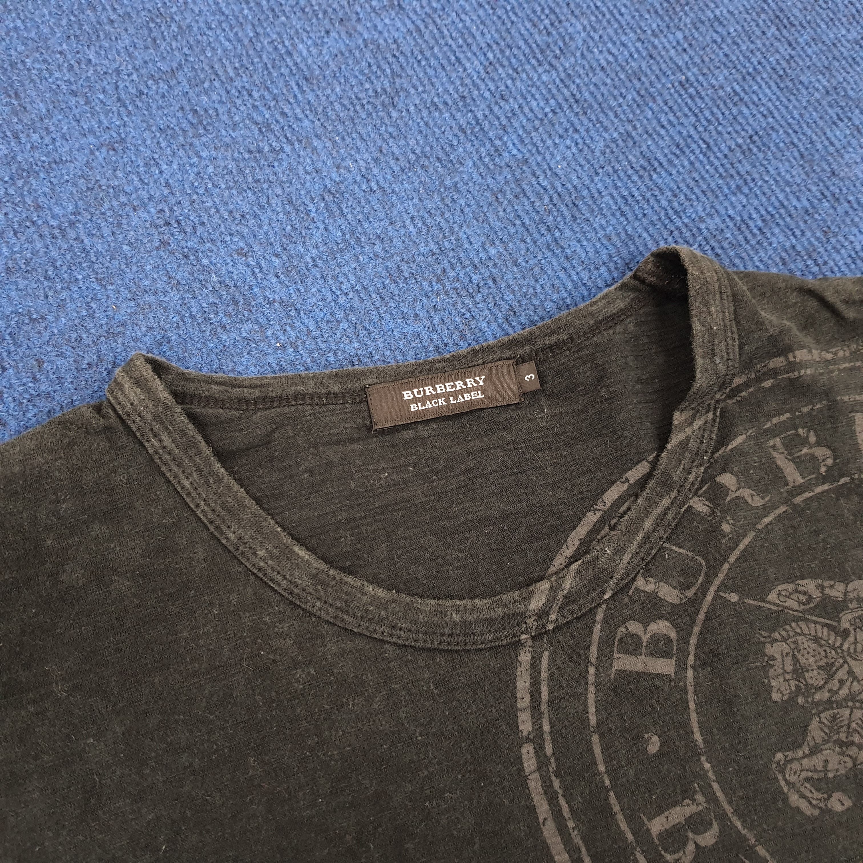 Burberry × Vintage Vintage Burberry Big Logo Long Sleeve Tshirt Size US M / EU 48-50 / 2 - 4 Thumbnail