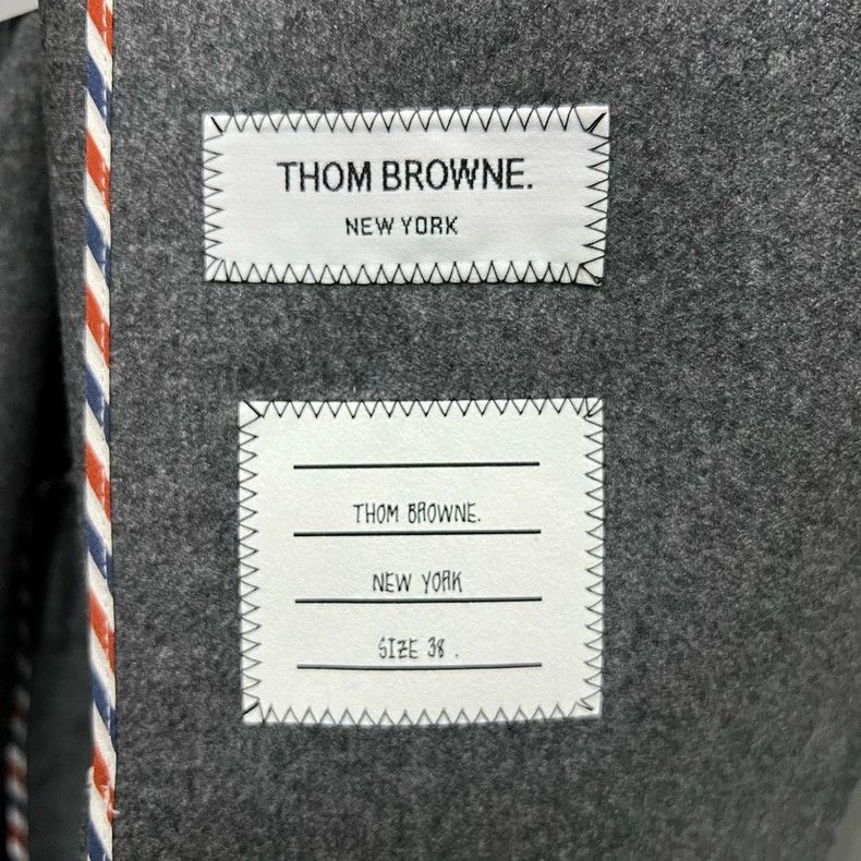 Thom Browne Thom Browne Grey striped wool coat 2506-Nextarrow Size XS / US 0-2 / IT 36-38 - 4 Thumbnail