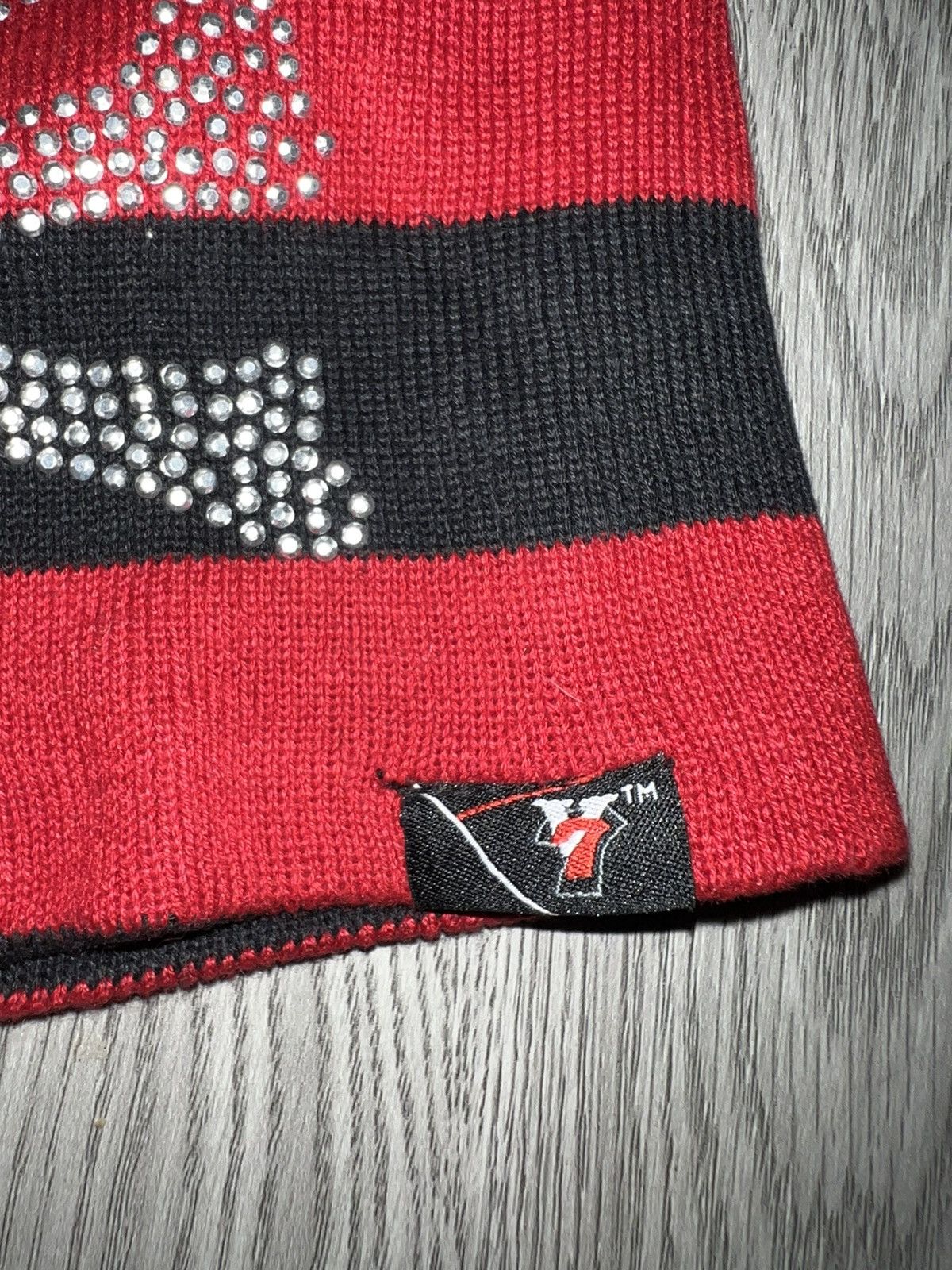 Japanese Brand Vintage skull stripped knit beanie 🖤❤️‍🔥☠️ Size ONE SIZE - 4 Thumbnail