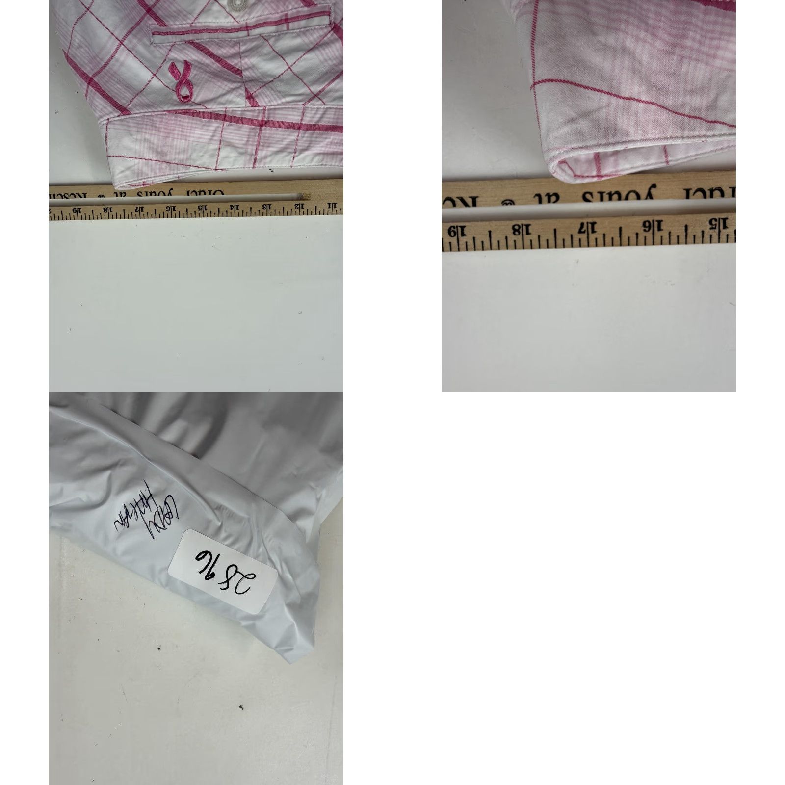 Pinko Lady Hagen Skort Womens 16 Pink Plaid Golf Athletic Built-In Shorts Pink Ribbon Breast Cancer Awareness Pink Plaid Short Skort Womens 16 Size 38" / US 16 / IT 52 - 8 Thumbnail