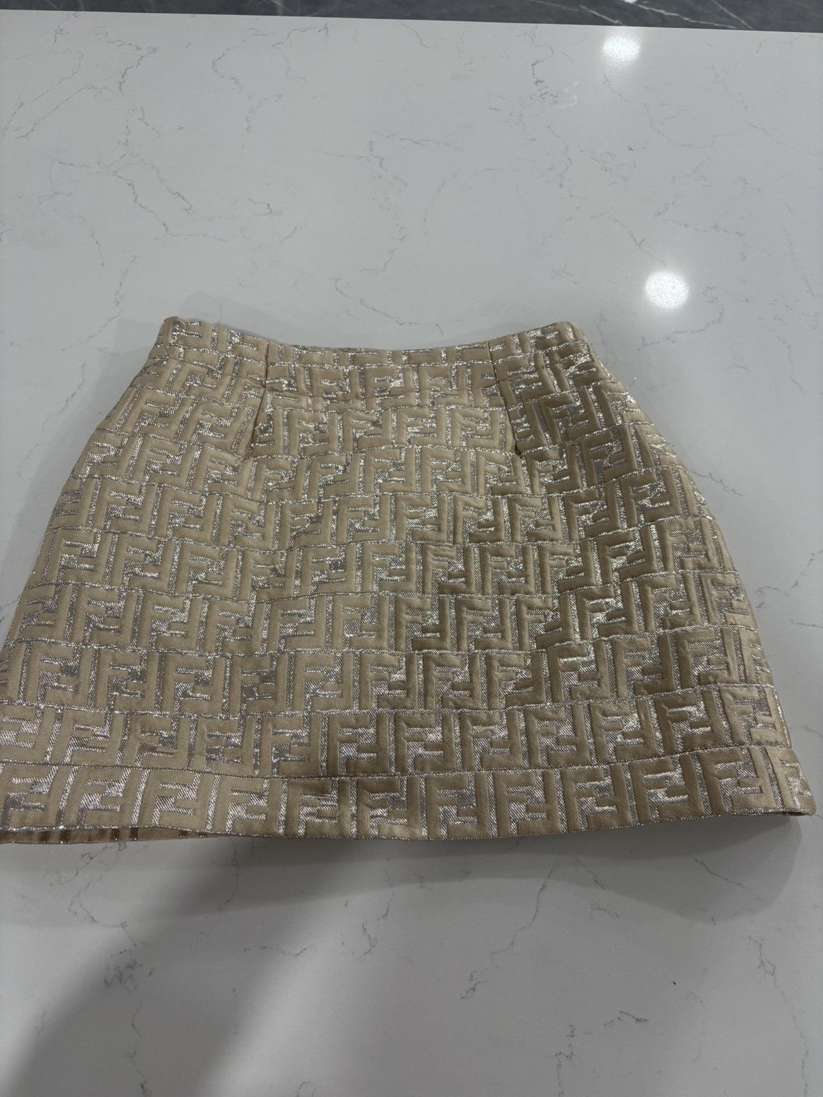 Fendi Fendi Kids Logo Brocade Pocket Detailed Skirt Size 24" / US 00 / IT 34 - 2 Thumbnail