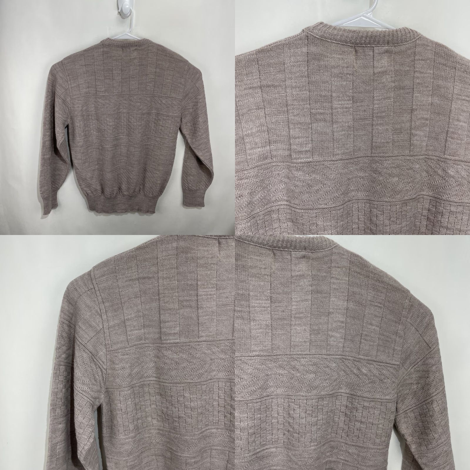 London Fog VINTAGE London Fog Sweater Men Large Knit Crew Neck Tan Geometric Pattern USA 90s Pullover Knits Size US L / EU 52-54 / 3 - 9 Thumbnail