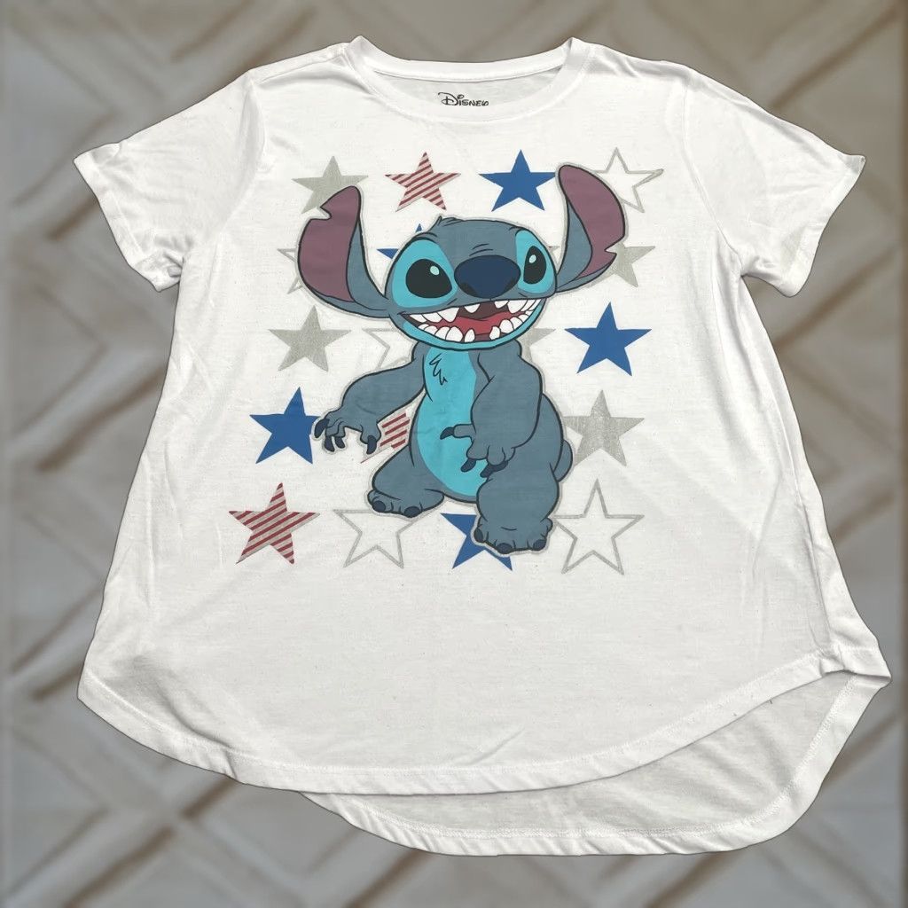 Disney Disney Stitch Graphic T-Shirt Juniors 2XL White Crew Neck Short Sleeve Casual Womens Size XXL / US 16-18 / IT 52-54 - 1 Thumbnail