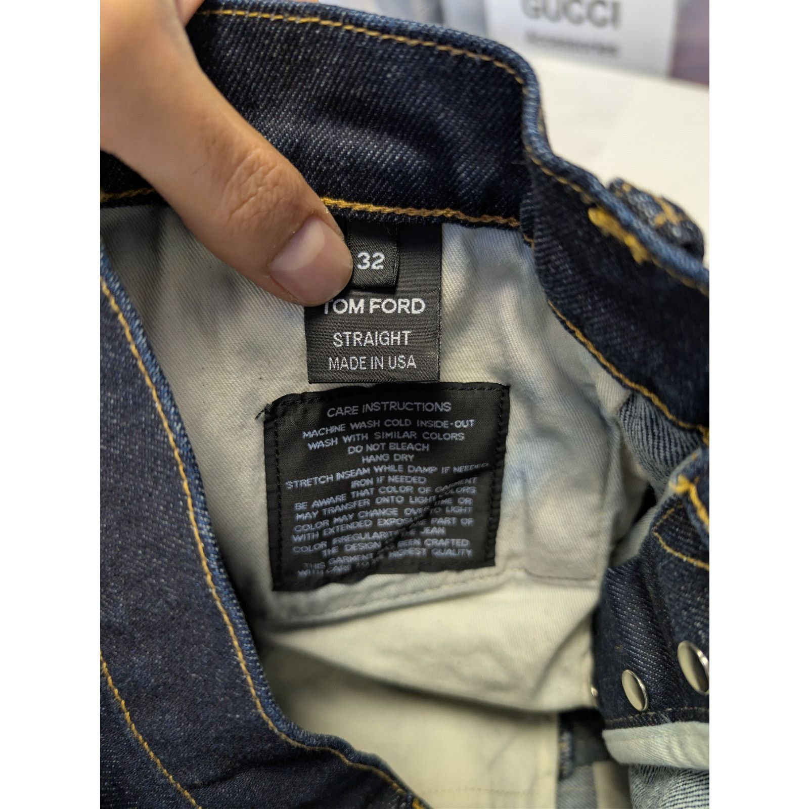 Tom Ford o1rshd1 Straight-Fit Denim Jeans in Dark Blue Size US 32 / EU 48 - 17 Thumbnail