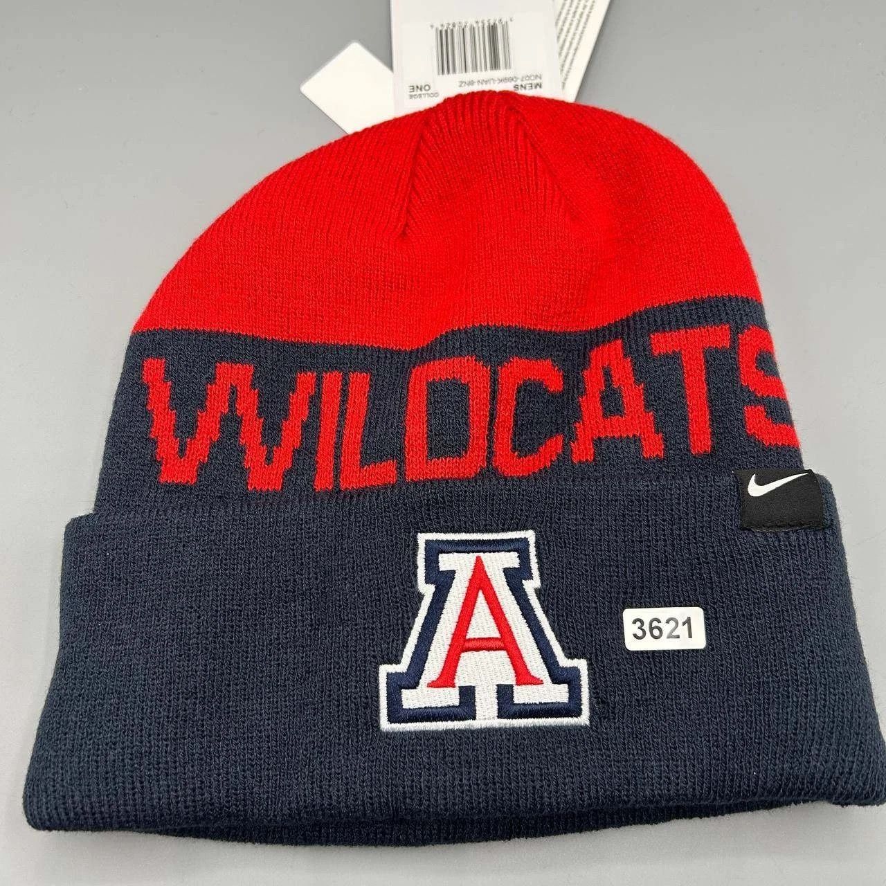 Nike Arizona Wildcats x Nike Hat Men Navy Red Cuffed Beanie Cap Size ONE SIZE - 4 Thumbnail
