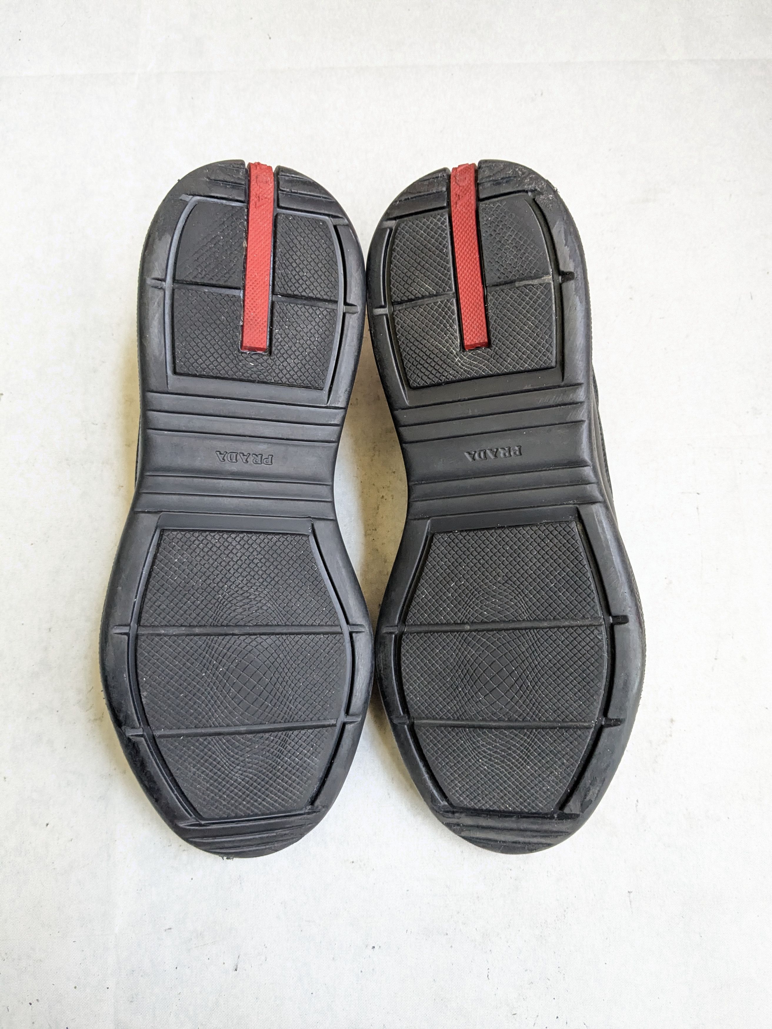 Prada Prada America's Cup Sneakers Black 9.5 Low Tops Leather Red Size US 9.5 / EU 42-43 - 13 Thumbnail