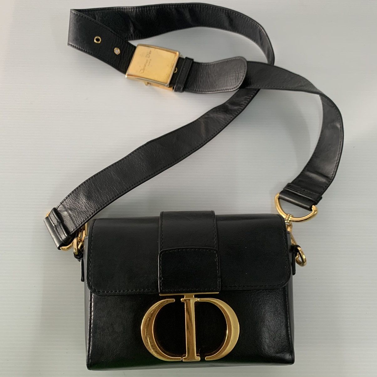 Dior Christian Dior Leather Black Crossbody Bag Size ONE SIZE - 2 Thumbnail