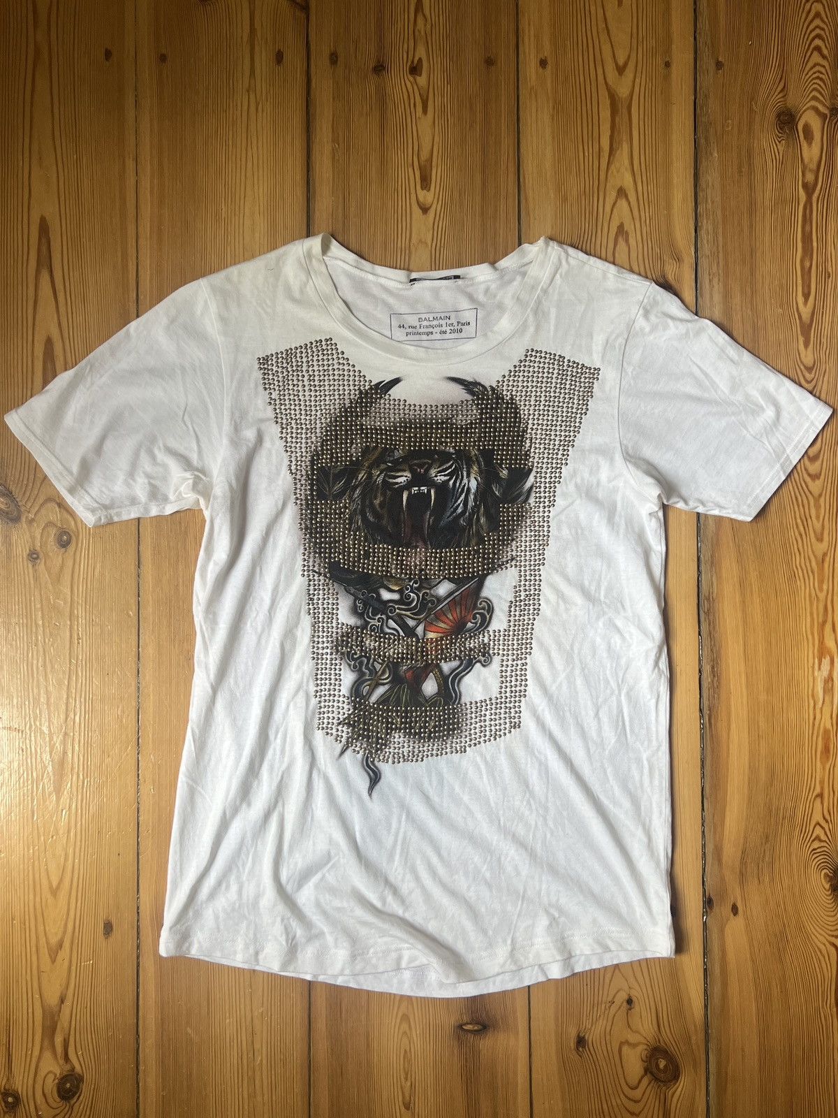 Balmain Balmain ss2010 Graphic Tee Size US L / EU 52-54 / 3 - 1 Thumbnail
