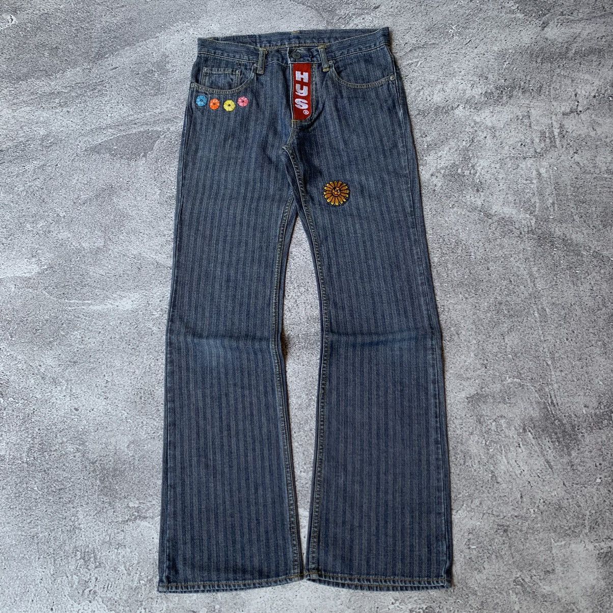 Rare🔥 Hysteric Glamour Patch embroidery Flared Denim Jeans