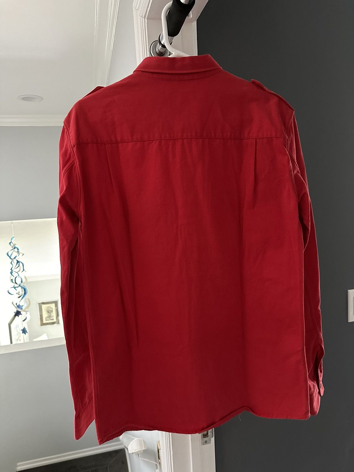 Helmut Lang SS1997 Military Officer’s Shirt in Red Size US M / EU 48-50 / 2 - 2 Thumbnail