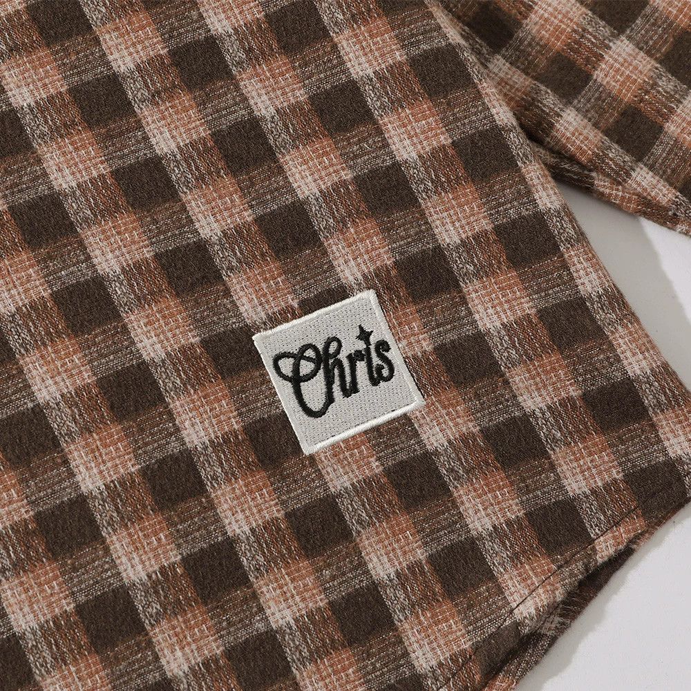 Vintage Men's loose casual retro plaid long-sleeved shirt Size US M / EU 48-50 / 2 - 4 Thumbnail