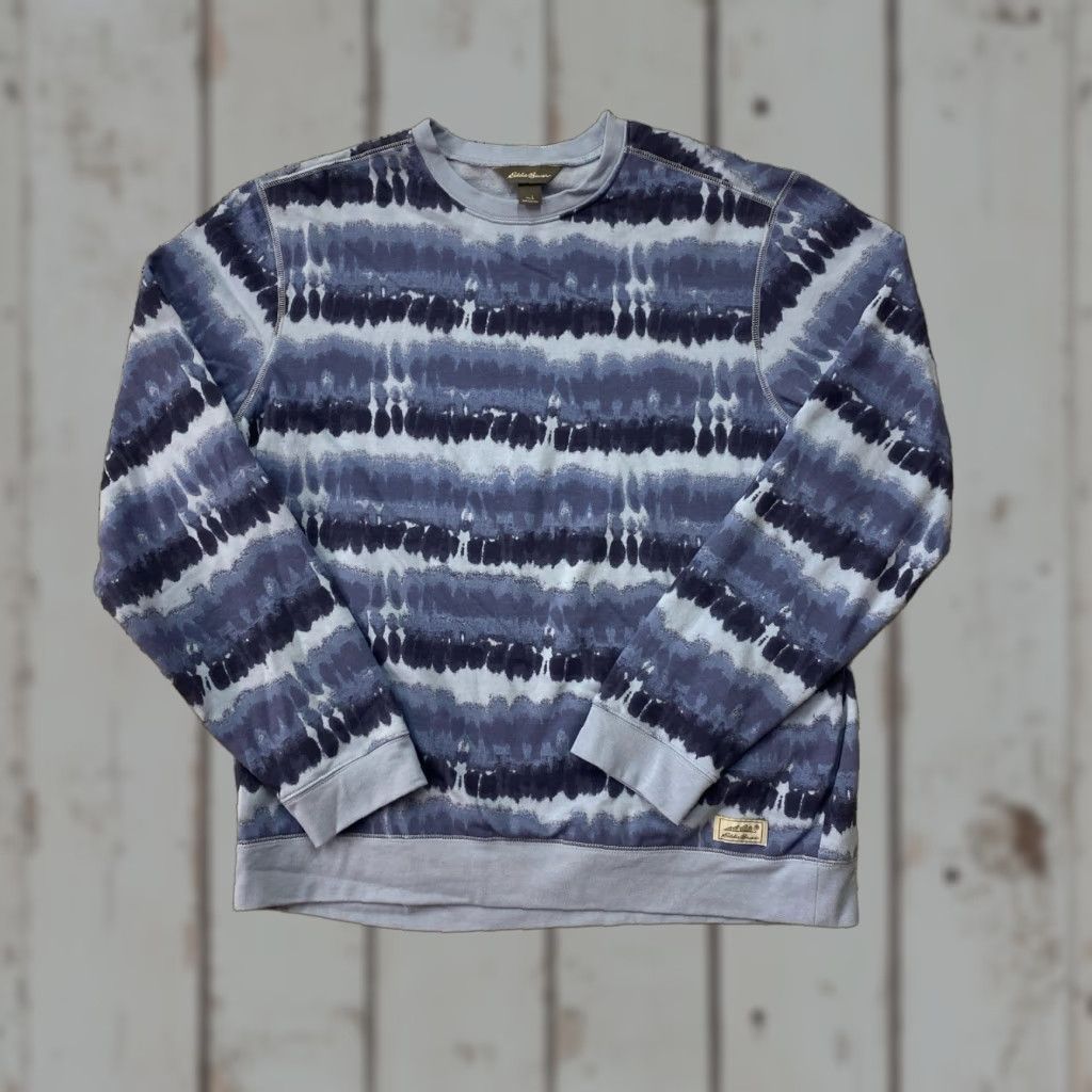 Eddie Bauer Eddie Bauer Sweatshirt Blue Print Long Sleeve Crewneck Men’s Large Graphic Print Fleece Pullover Regular All Seasons Outdoor Size US L / EU 52-54 / 3 - 1 Thumbnail