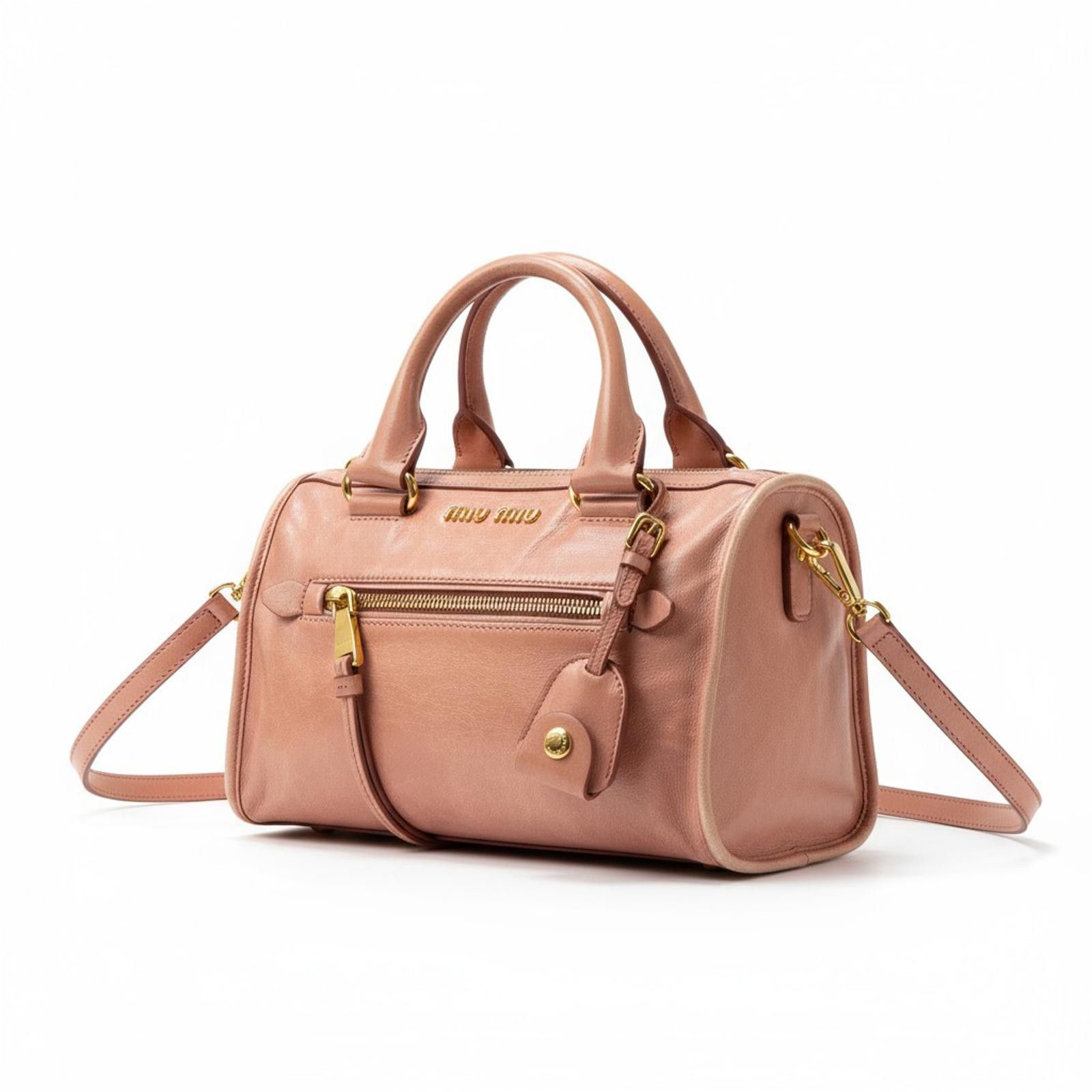 Miu Miu Miu Miu - Pink Leather Satchel Bag Size ONE SIZE - 1 Thumbnail