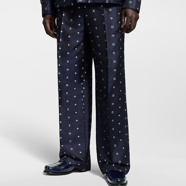 Louis Vuitton Monogram Silk Pyjama Trousers - 50 M Size 50R - 5 Thumbnail