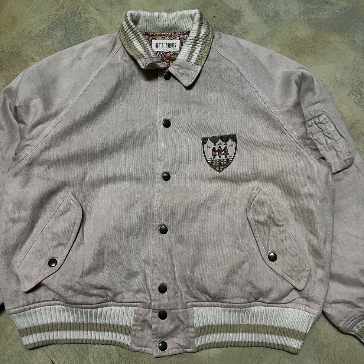 Japanese Brand Quatae Saisons Japanese Brand Bomber Jacket distresse Size US L / EU 52-54 / 3 - 3 Thumbnail