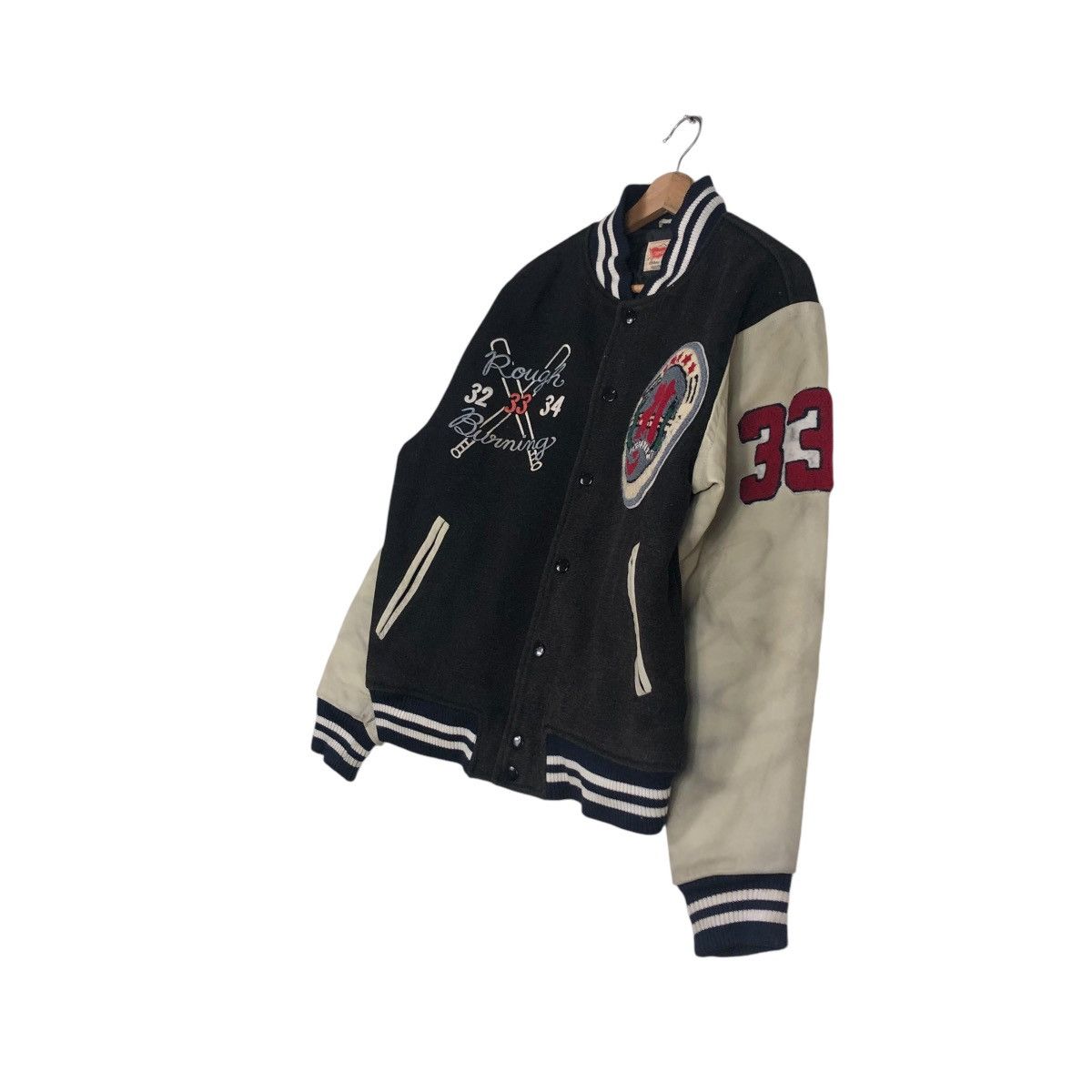 Vintage 🔥VINTAGE VARSITY JACKET LEATHER GUMUINTL UNION MADE Size US M / EU 48-50 / 2 - 4 Thumbnail