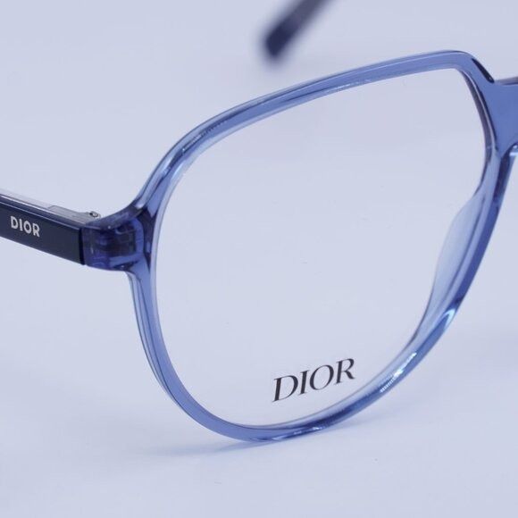 Dior 🕶️ New Dior INDIOR O A1I 3000 Eyeglasses - Transparent Blue Size ONE SIZE - 4 Thumbnail