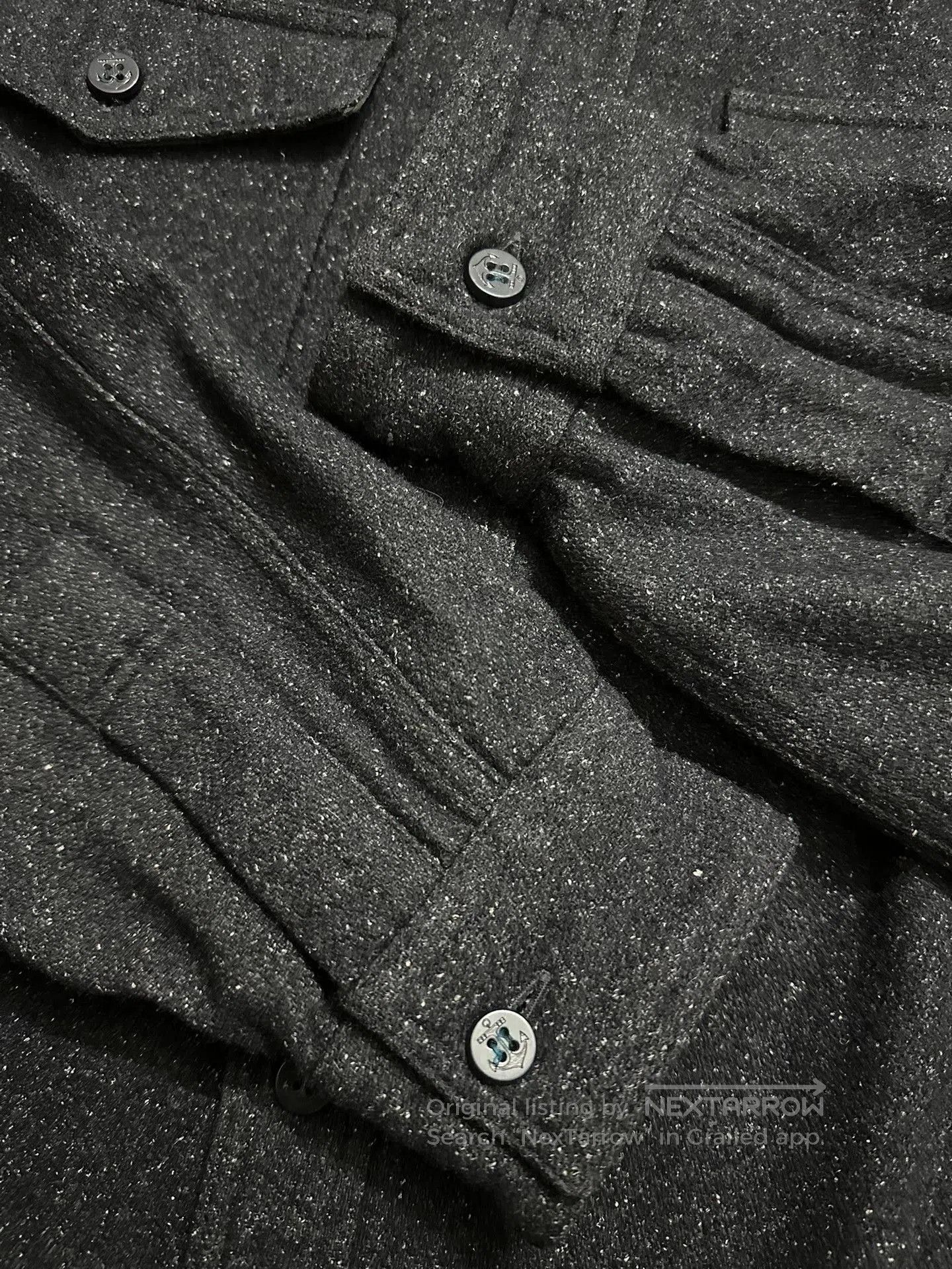 RRL Ralph Lauren RRL Vintage Wool Blend Navy Anchor Shirt. Size US L / EU 52-54 / 3 - 5 Thumbnail