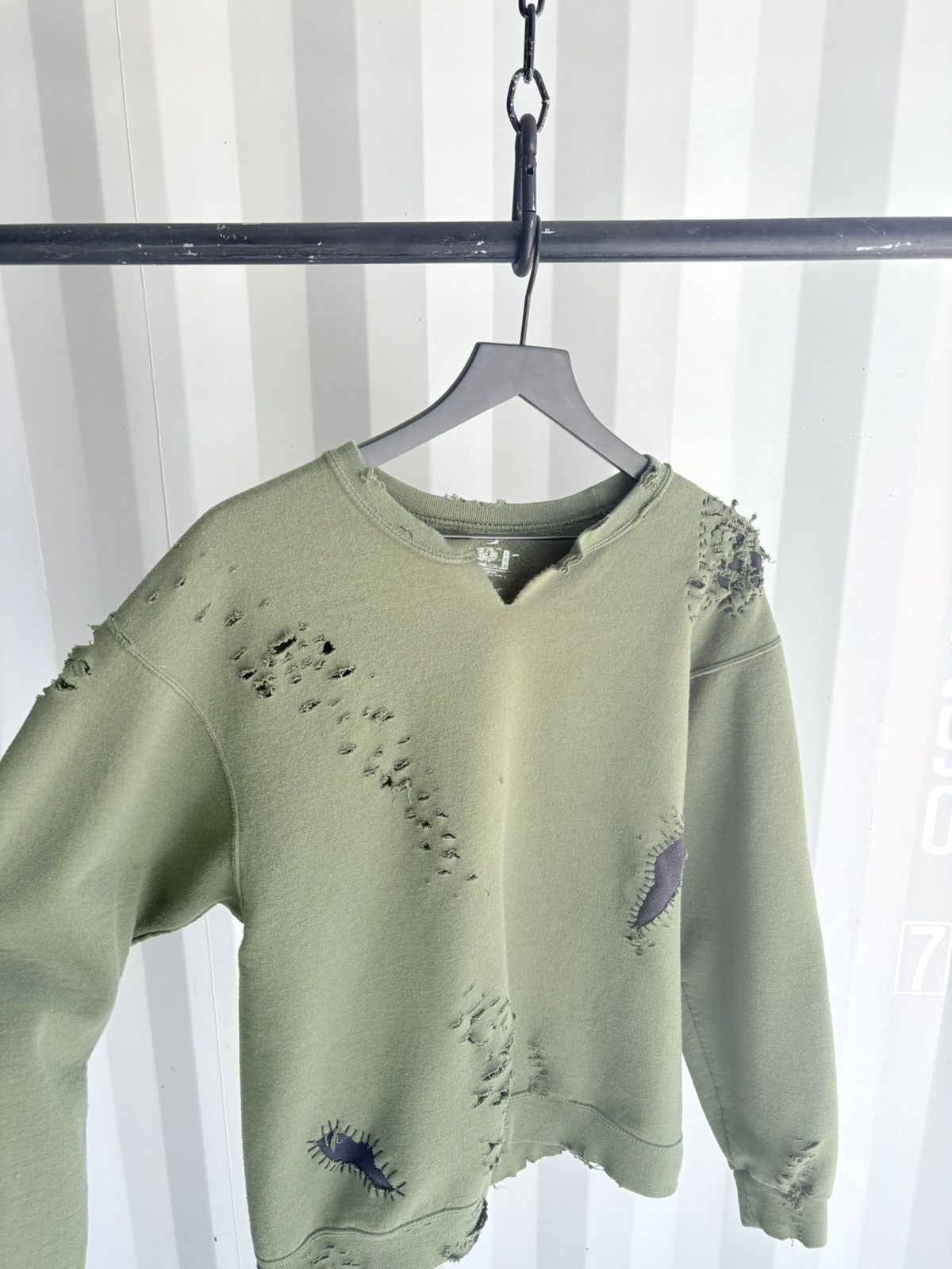 Vintage Vintage Boxy Thrashed Sun Faded Sweatshirt Grunge Size US L / EU 52-54 / 3 - 2 Thumbnail