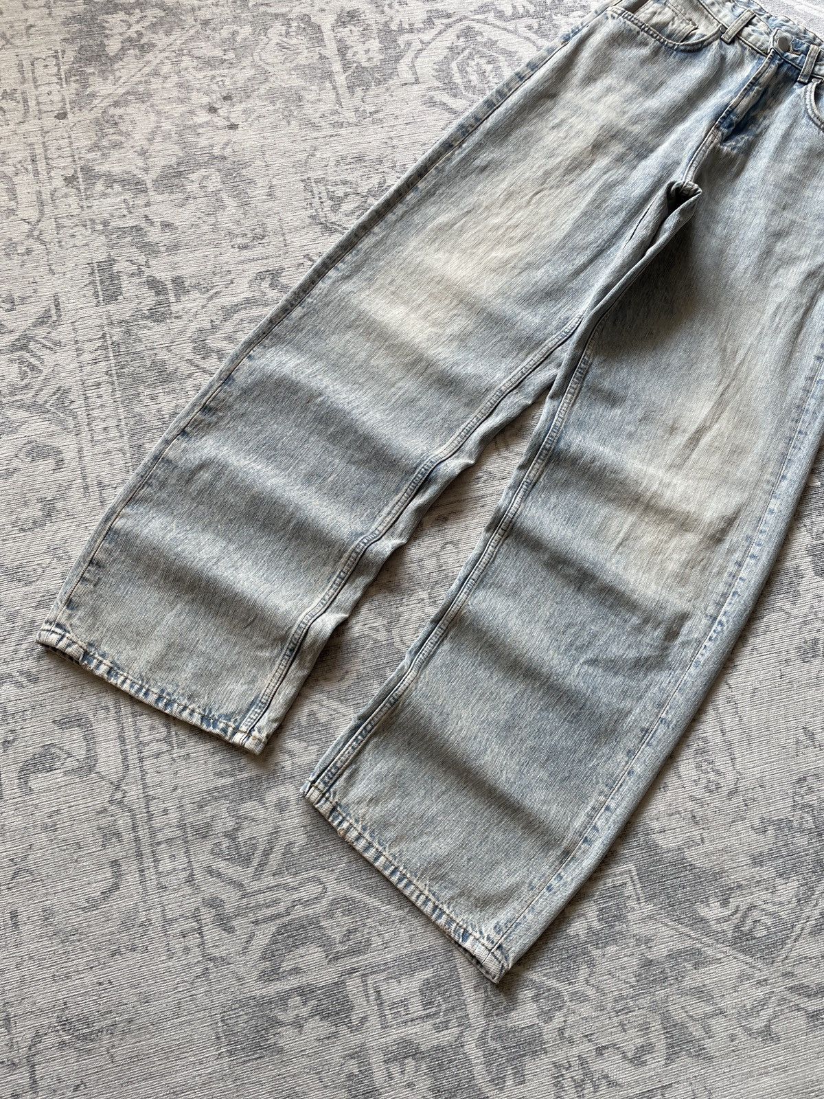 Vintage Vintage Baggy Jeans Mud Washed Avant Garde Wide Flared Y2K Size US 30 / EU 46 - 2 Thumbnail