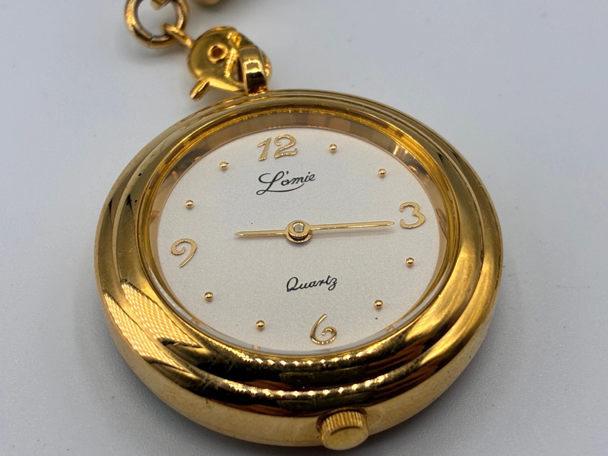 Other L'Amie Quartz Vintage Gold Tone Enamel Rabbit Pocket Watch Size ONE SIZE - 1 Thumbnail