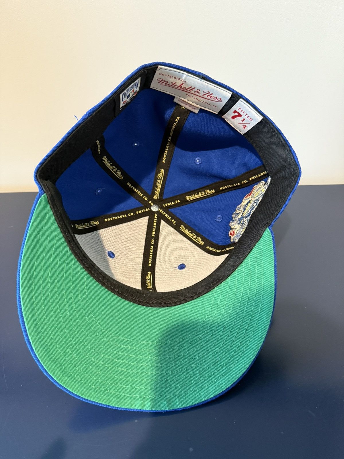 Mitchell & Ness Mitchell & Ness LA Dodgers 7 1/4 Fitted Hat Size ONE SIZE - 3 Thumbnail