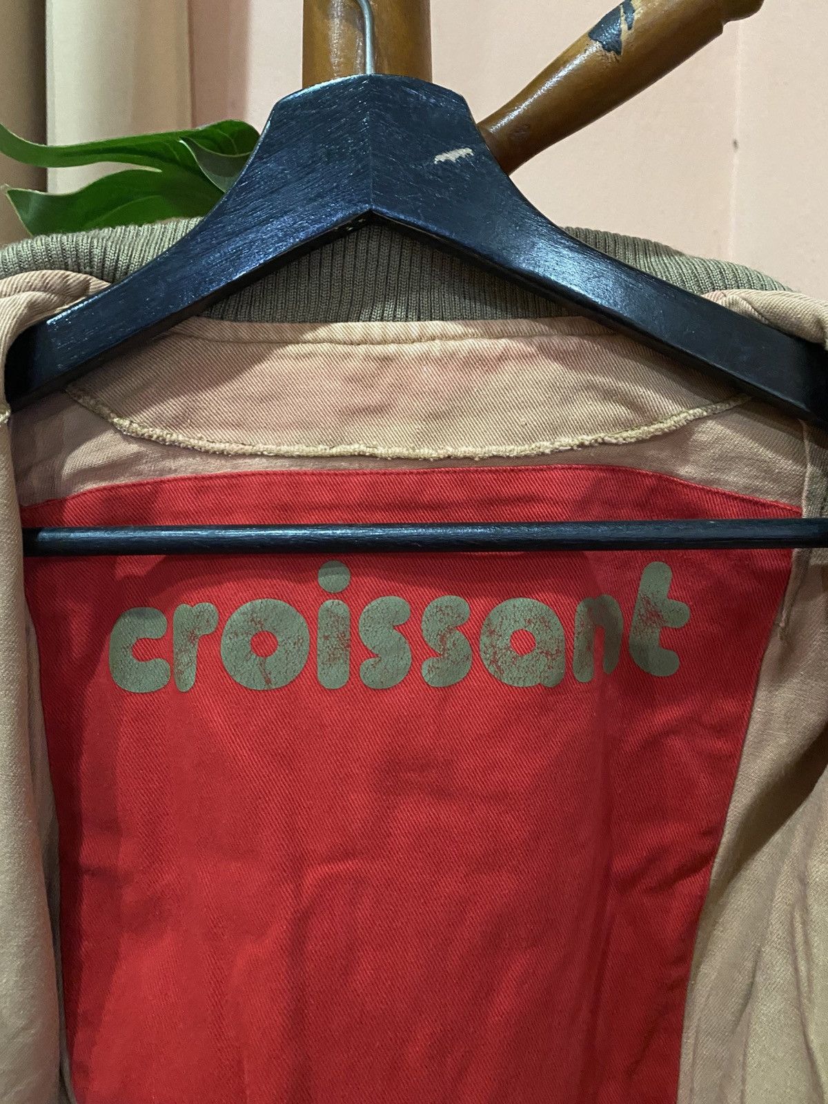 Japanese Brand Vintage “Croissant” Graphic Bomber Jacket Beige/Khaki Casual Size US M / EU 48-50 / 2 - 8 Thumbnail
