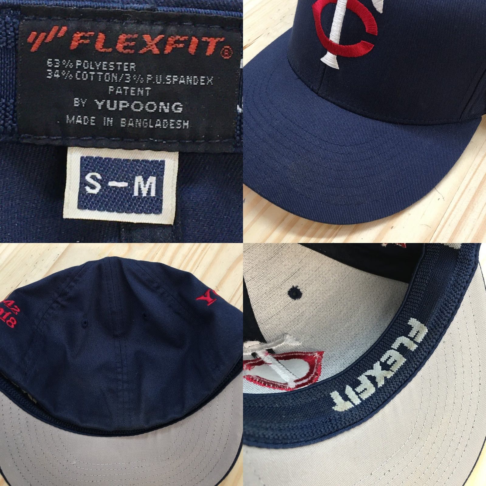Vintage Flexfit Minnesota Twin Cities Yogi Fitted Baseball Cap Mens S-M Blue XS? Size ONE SIZE - 8 Thumbnail