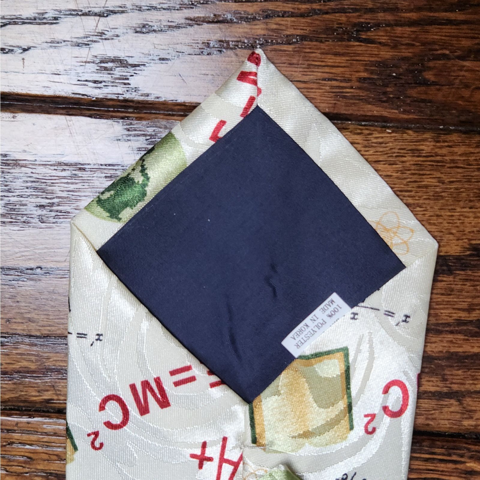 Vintage Vintage E=MC² Tie Teacher Science Gift Novelty Long Size ONE SIZE - 5 Thumbnail