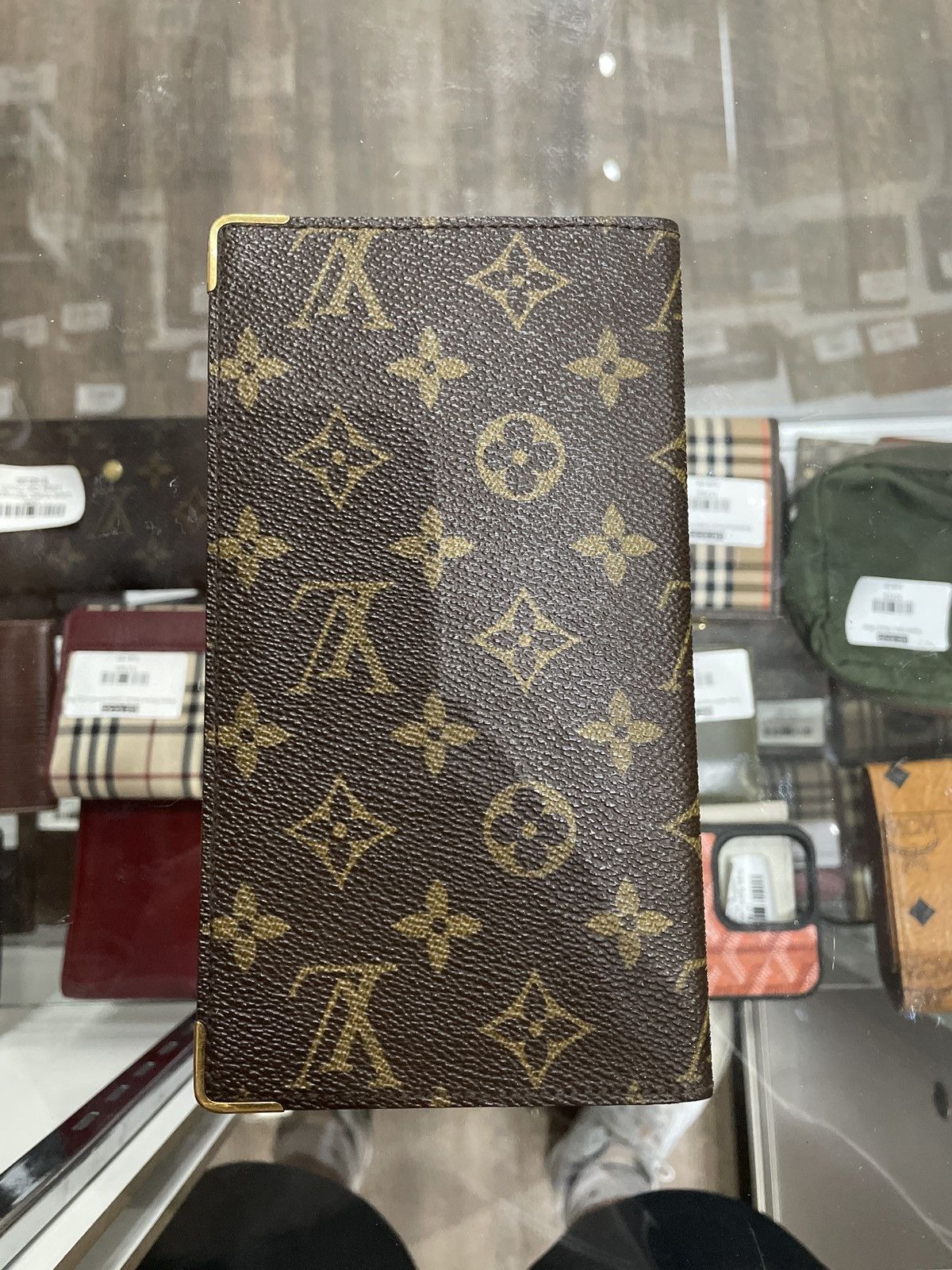 Louis Vuitton Louis Vuitton Monogram Long Wallet Checkbook Size ONE SIZE - 4 Thumbnail
