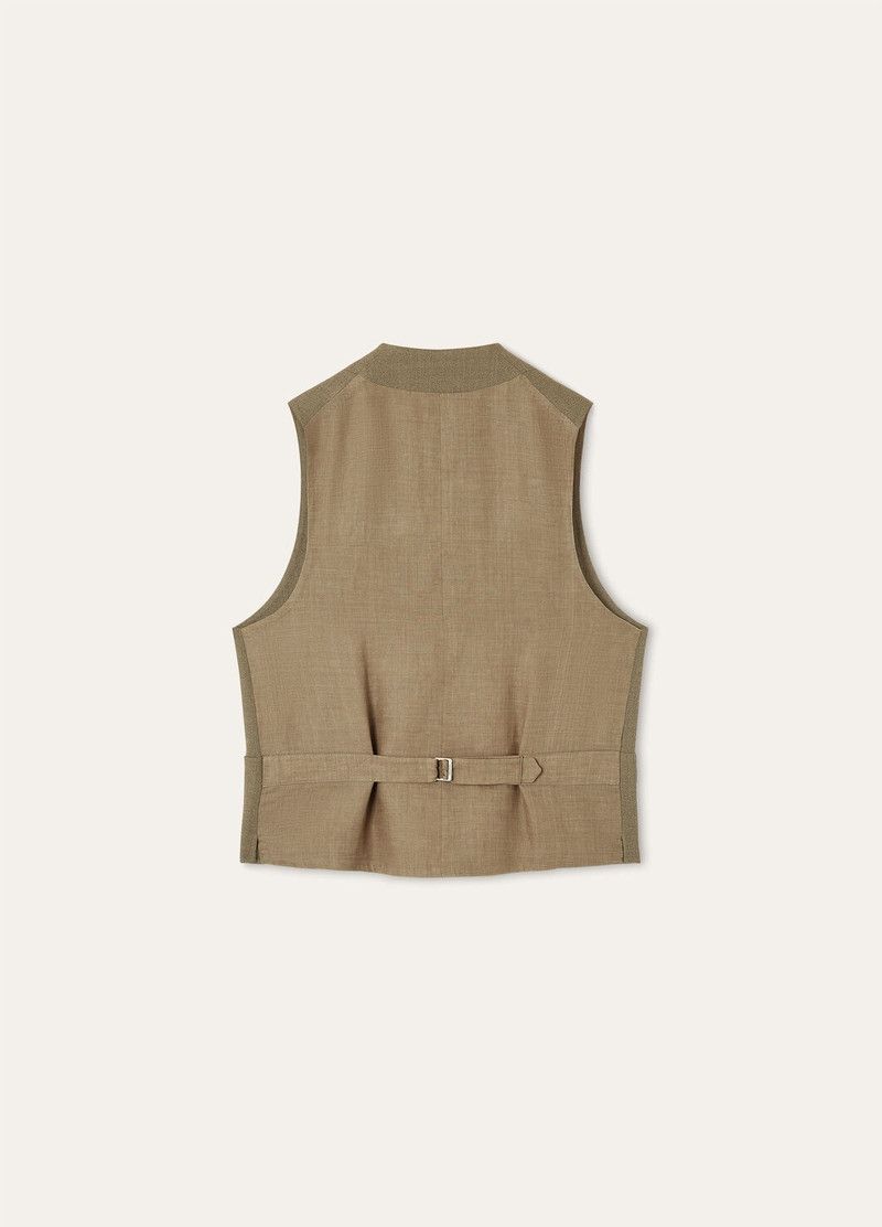 Loro Piana o1srvl11e0426 FAP2807 Drayton Vest in Khaki Size US S / EU 44-46 / 1 - 6 Thumbnail