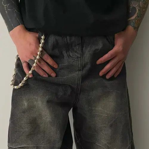 Other Imitation Pearl Wallet Chain, Pants Chain Size ONE SIZE - 3 Thumbnail