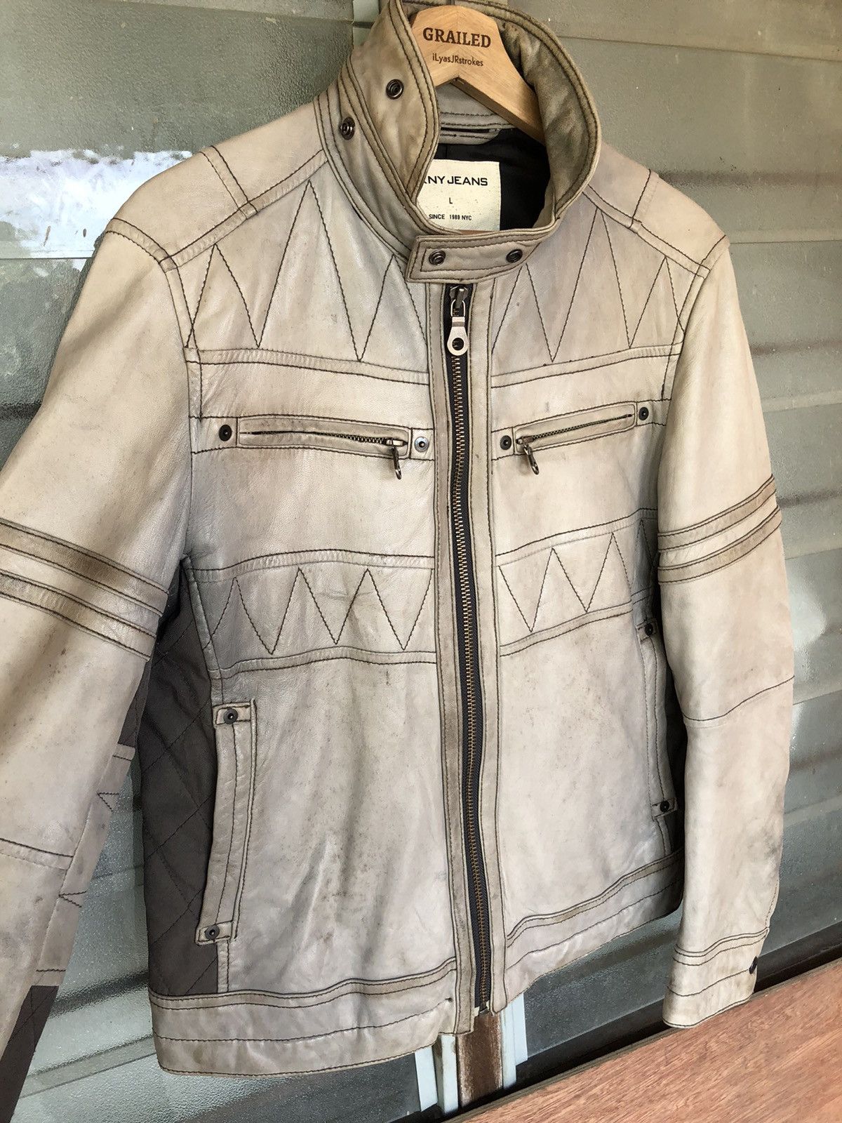 DKNY DKNY Ride Punk Leather Jacket Size US L / EU 52-54 / 3 - 5 Thumbnail