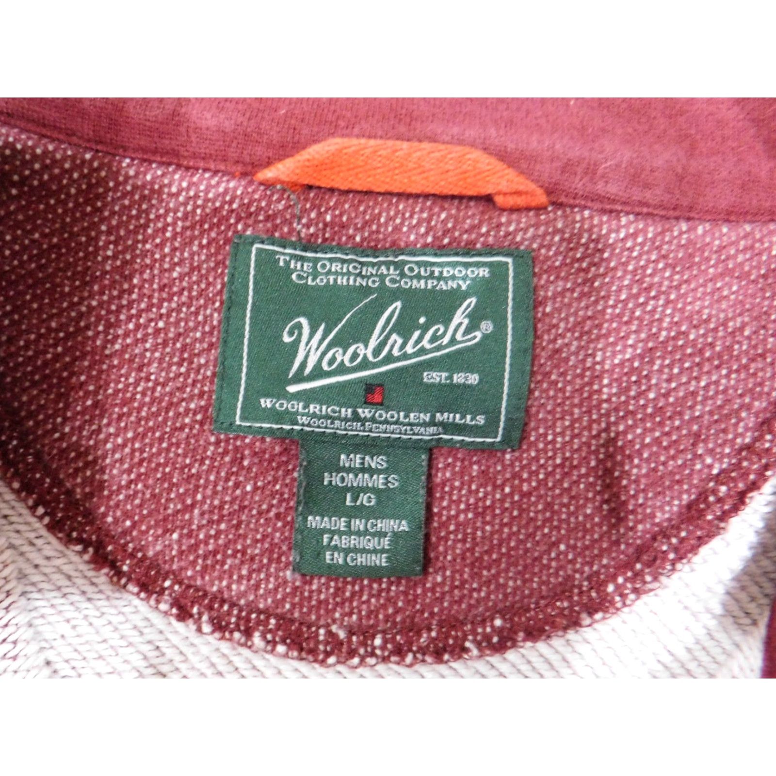Vintage VINTAGE Woolrich Sweater Pullover 1/4 Zip Mens L Red Cotton Knit Retro Mock Neck Long Sleeve Size US L / EU 52-54 / 3 - 5 Thumbnail