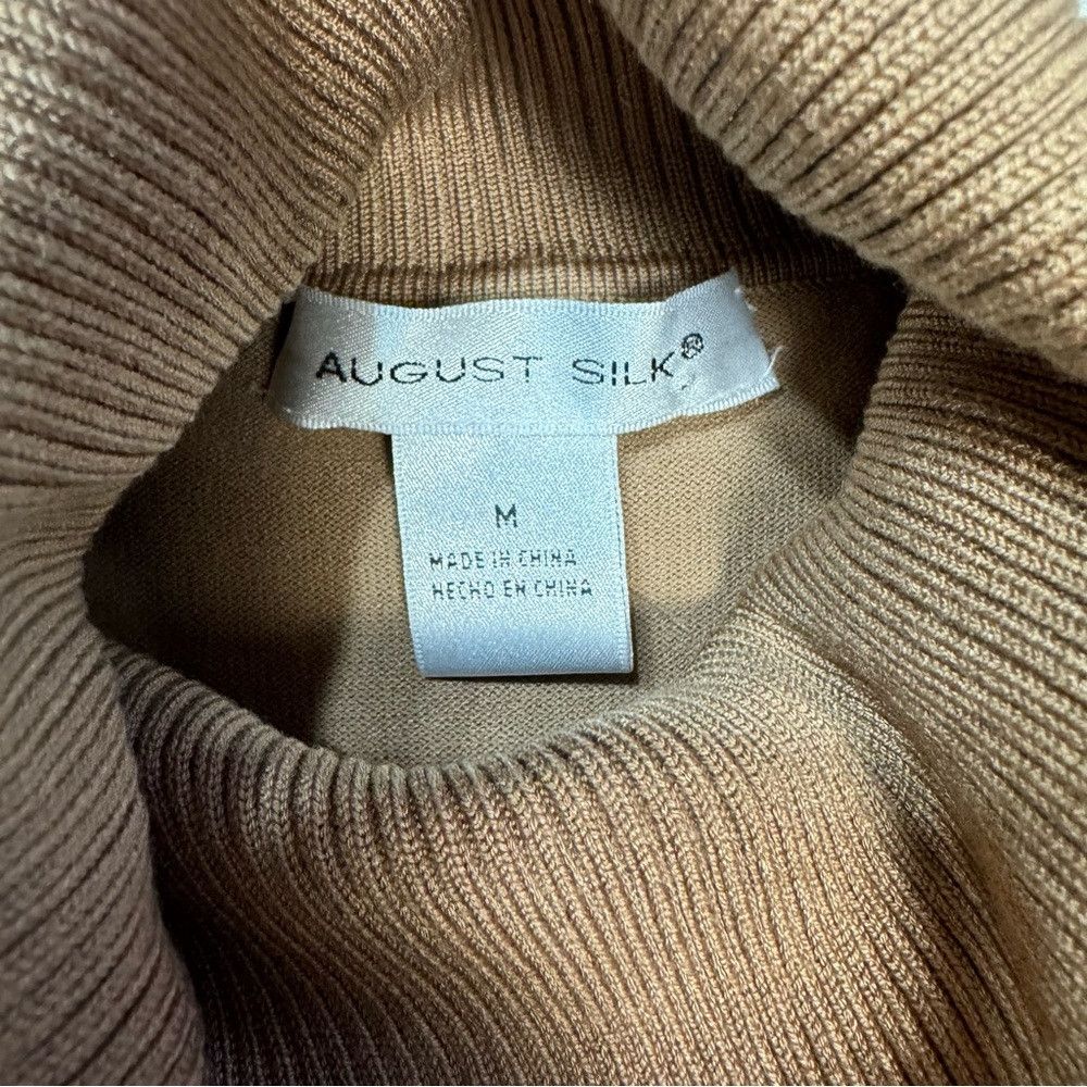 Other NWT New August Silk Silk Blend Beige Turtleneck Sweater Siz Size M / US 6-8 / IT 42-44 - 6 Thumbnail