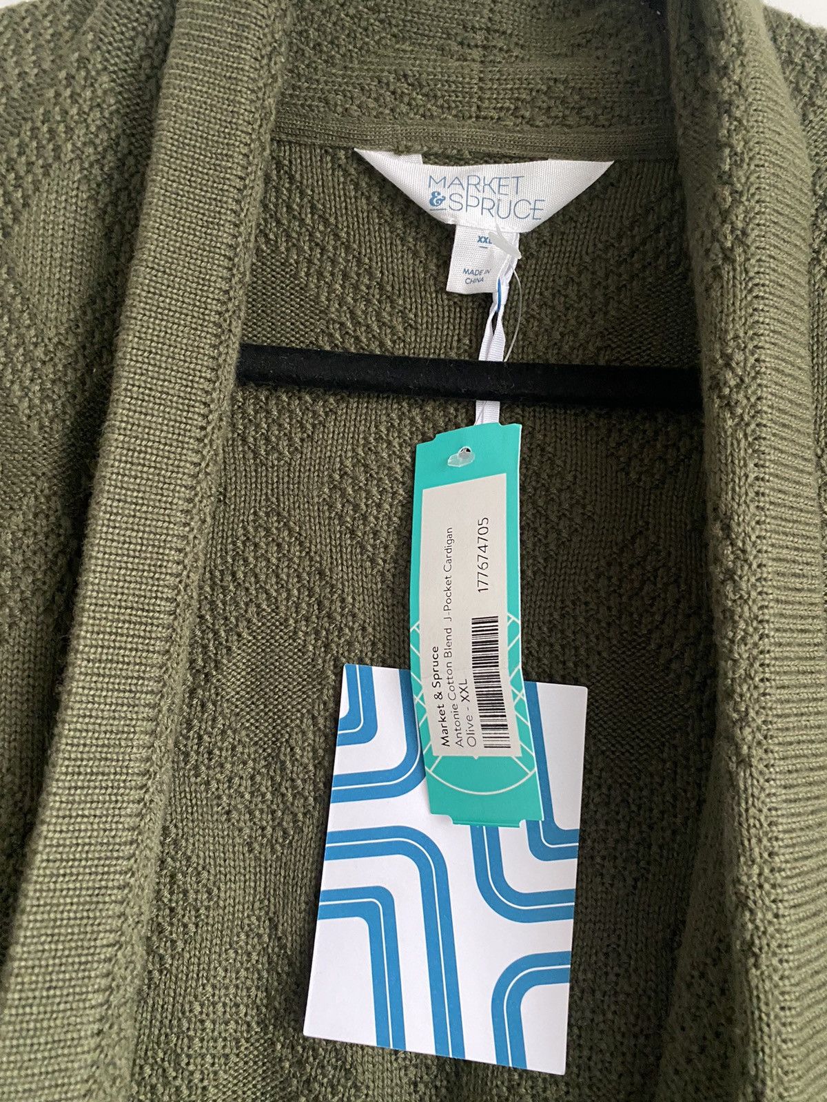 Other Market & Spruce Antoine Cotton J Pocket Cardigan Olive Green Size XXL / US 16-18 / IT 52-54 - 12 Thumbnail