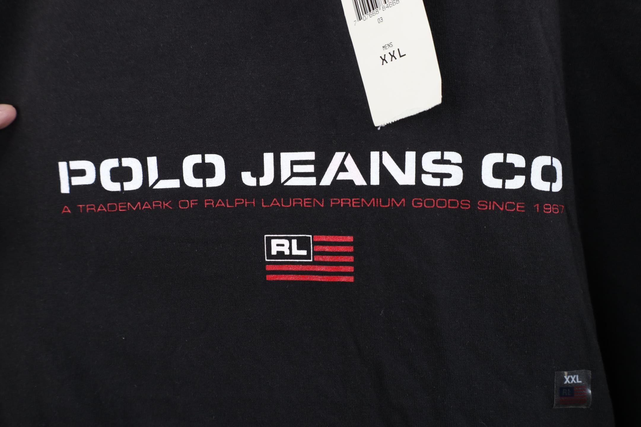 Polo Ralph Lauren Deadstock Vintage 90s Ralph Lauren Flag Stencil T-Shirt Size US XXL / EU 58 / 5 - 4 Thumbnail
